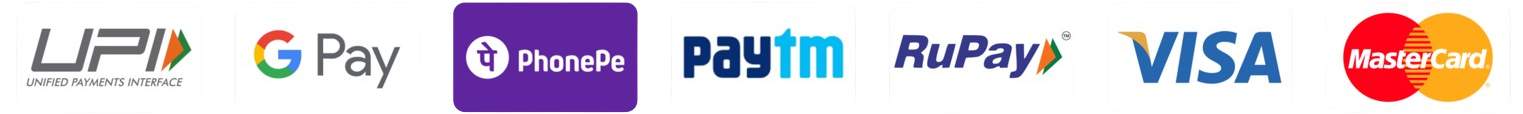 Visa, Mastercard, PayPal